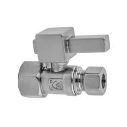 Compression Valve Kit with Contemporary Square Lever Handle Satin Gold Jaclo 619-6-72-SG 1/2 IPS x 3/8 O.D 